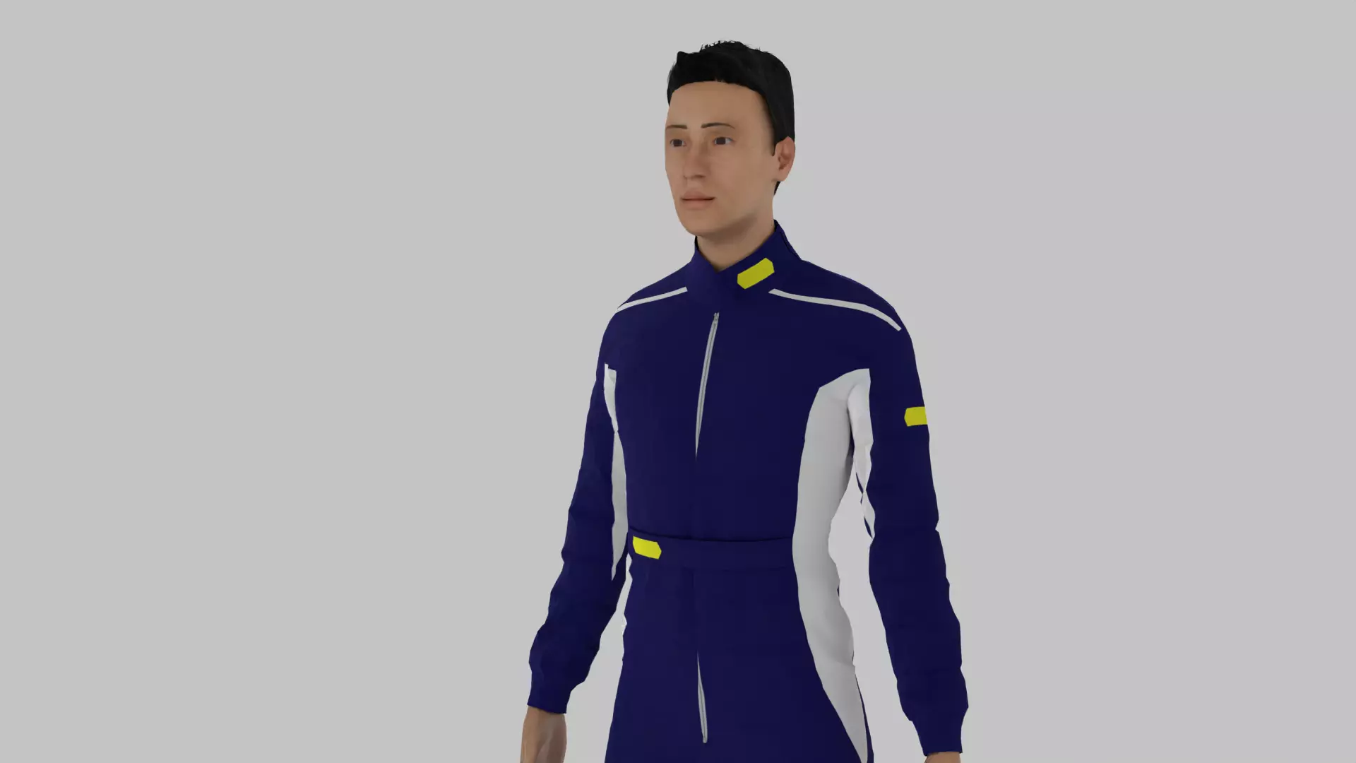 Race Driver Low-poly 3D model_0