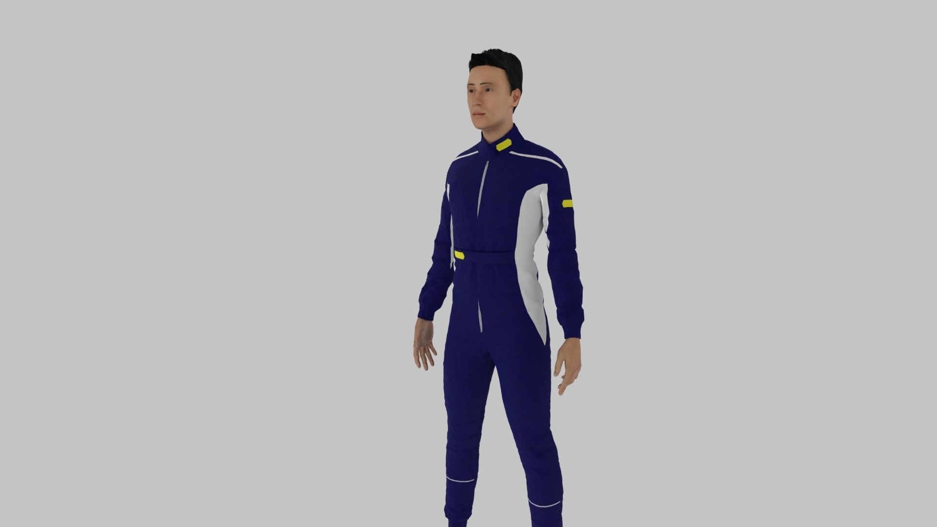Race Driver Low-poly 3D model_1