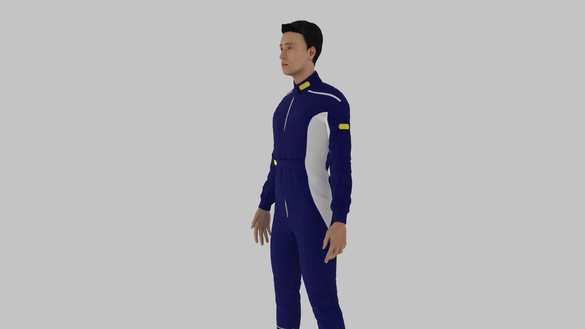 Race Driver Low-poly 3D model_7