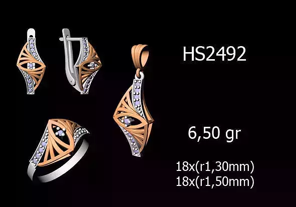 Women Rings Earrings Pendants STL OBJ FBX Details