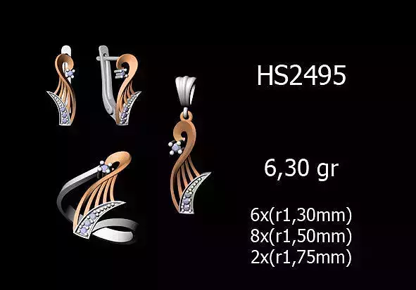 Women Rings Earrings Pendants STL OBJ FBX Details