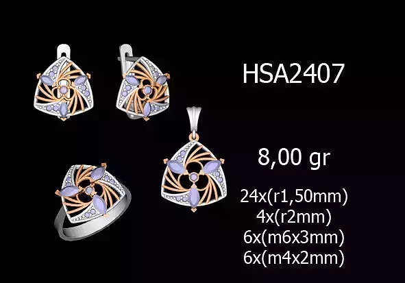 Women Rings Earrings Pendants STL OBJ FBX Details