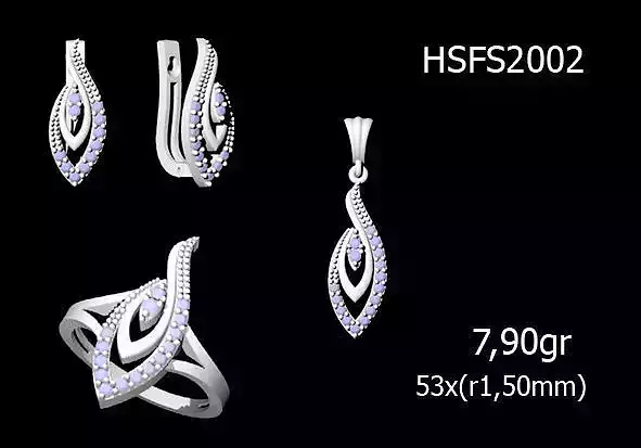 Women Rings Earrings Pendants STL OBJ FBX Details