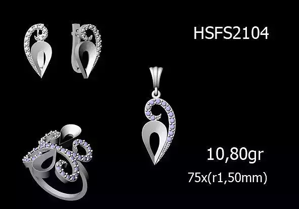 Women Rings Earrings Pendants STL OBJ FBX Details