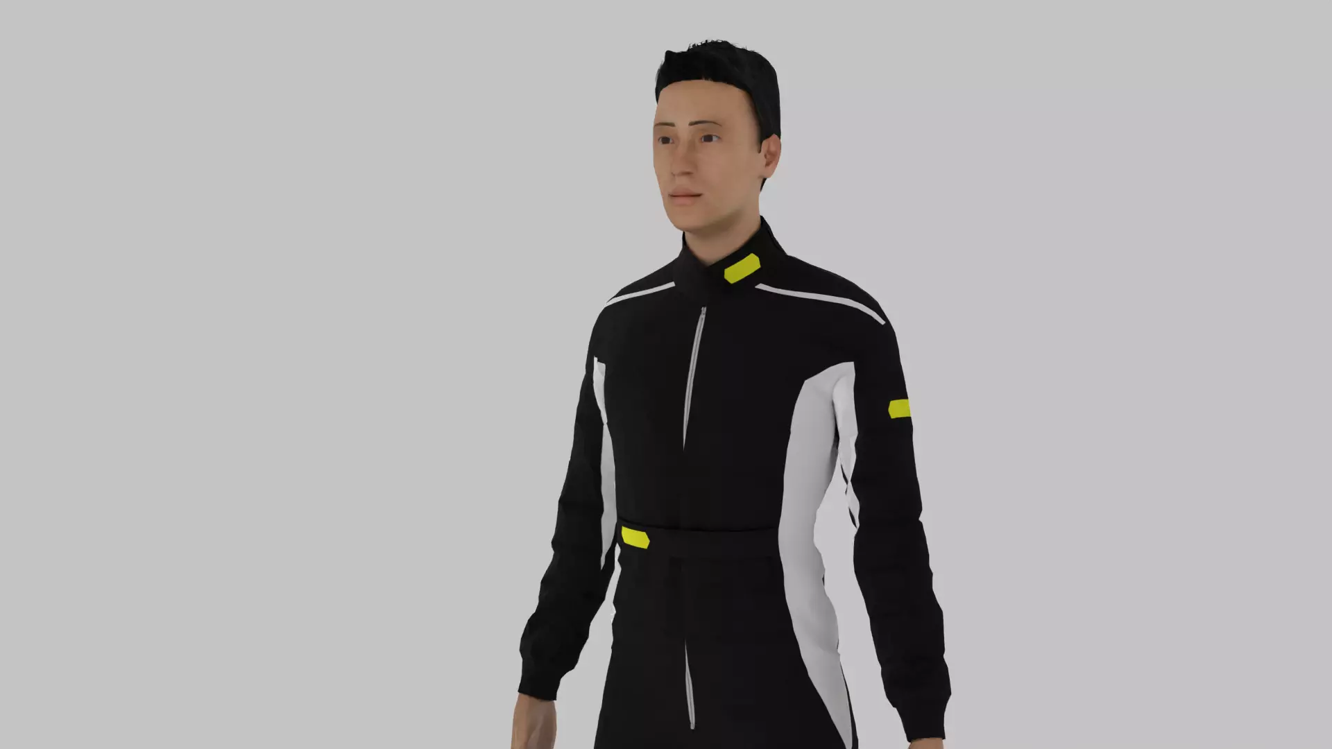 Race Driver Low-poly 3D model_0