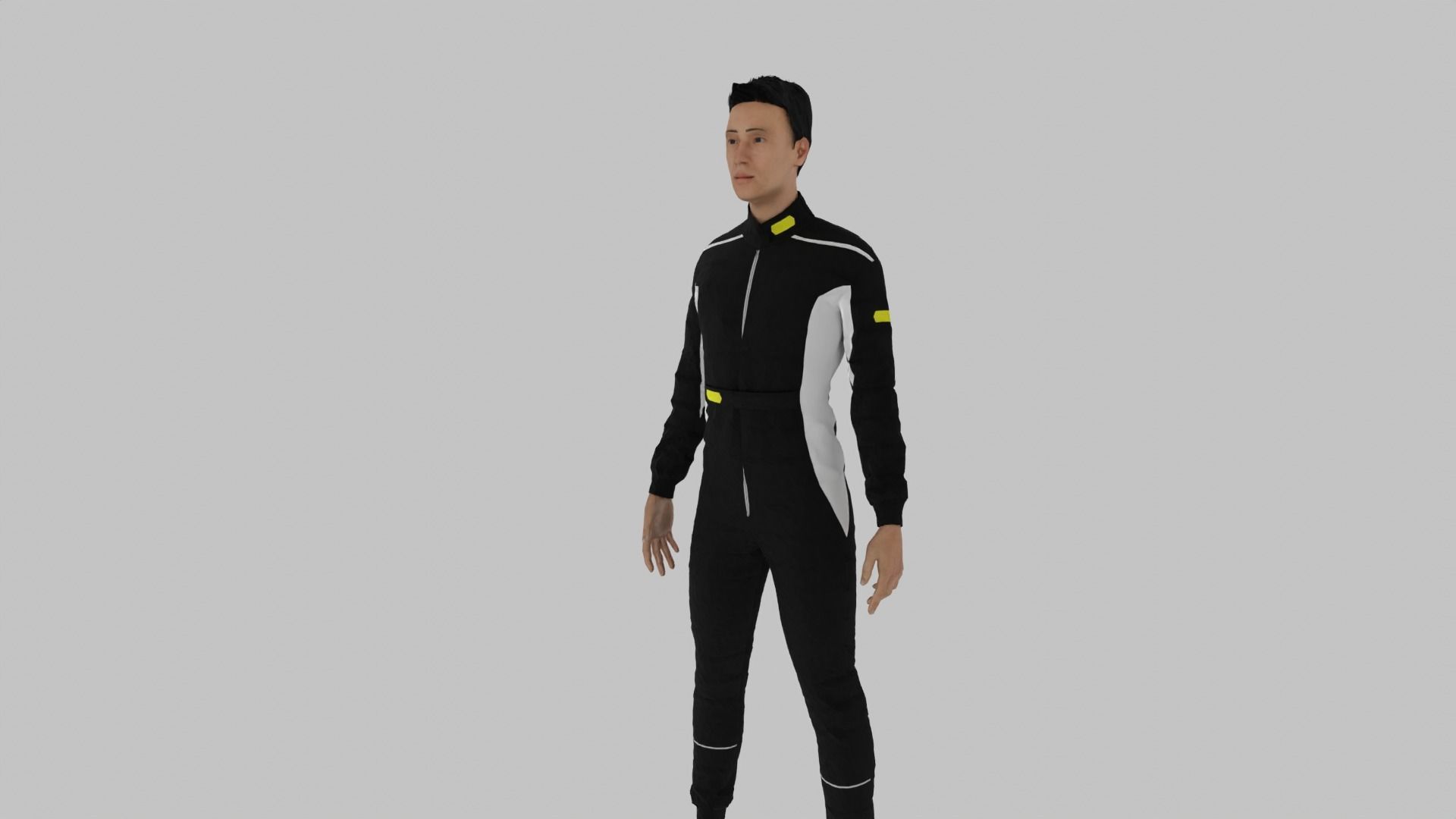 Race Driver Low-poly 3D model_1