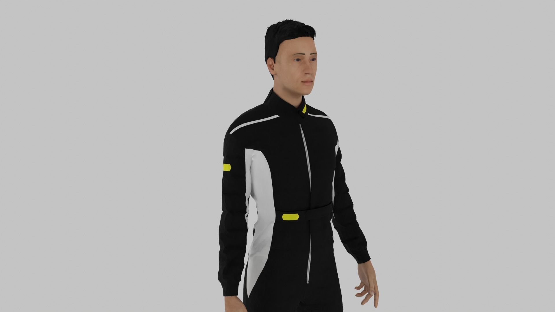Race Driver Low-poly 3D model_6