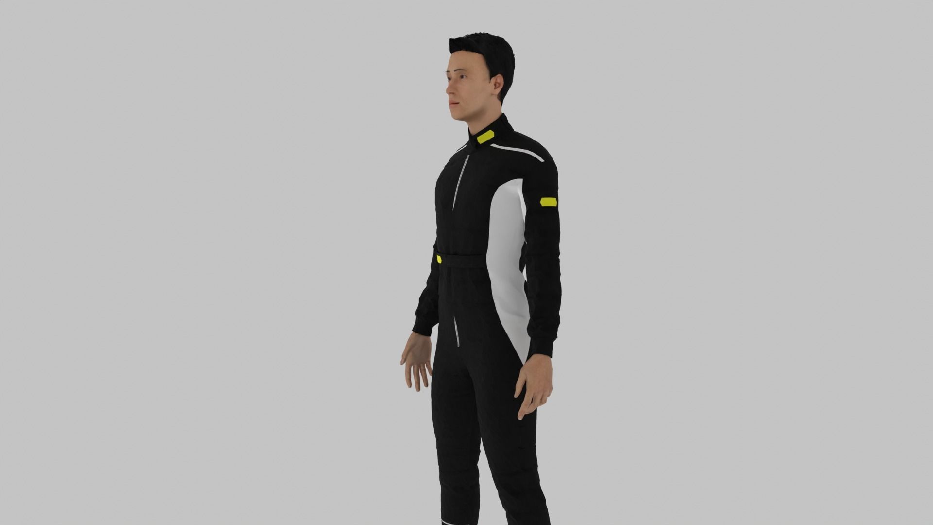Race Driver Low-poly 3D model_7
