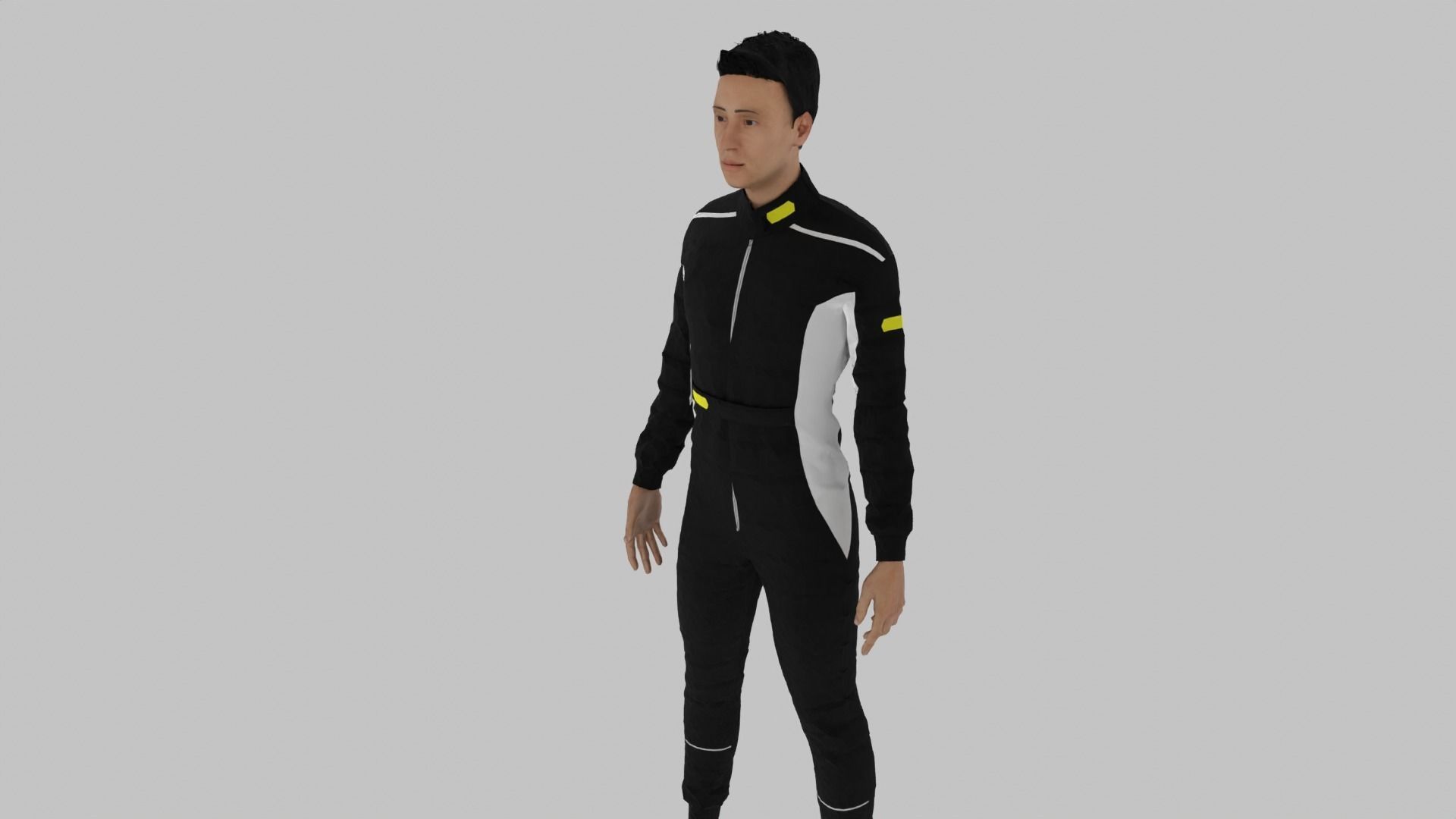 Race Driver Low-poly 3D model_4