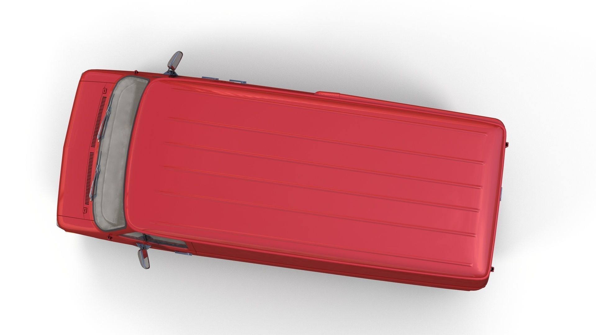 Comercial Van Low-poly 3D model_7