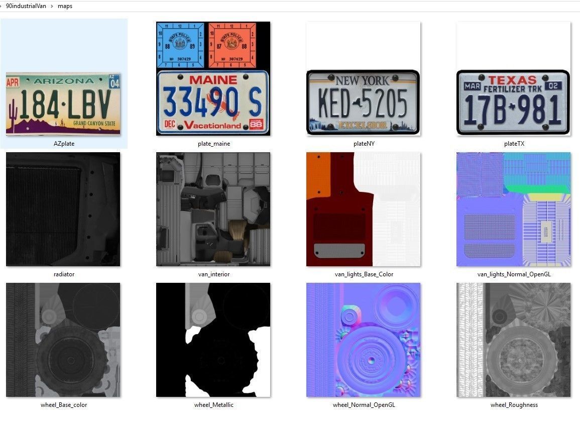 Comercial Van Low-poly 3D model_43