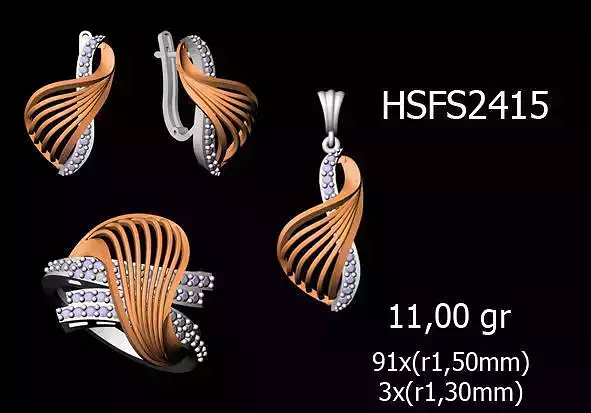 Women Rings Earrings Pendants STL OBJ FBX Details