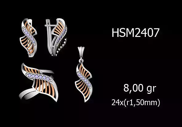 Women Rings Earrings Pendants STL OBJ FBX Details