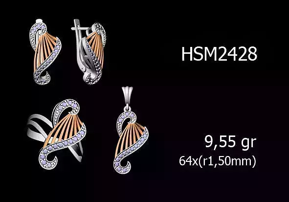 Women Rings Earrings Pendants STL OBJ FBX Details