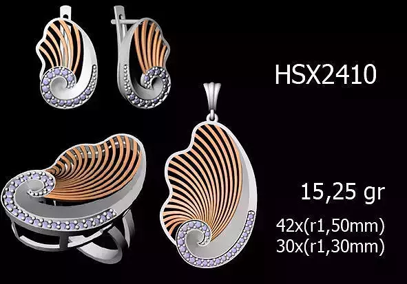 Women Rings Earrings Pendants STL OBJ FBX Details