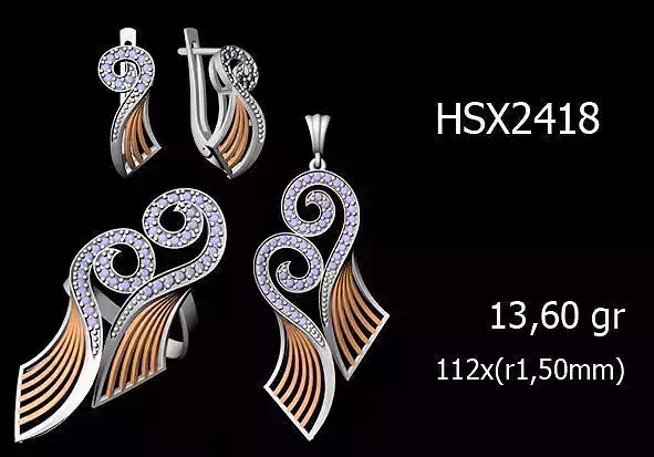 Women Rings Earrings Pendants STL OBJ FBX Details