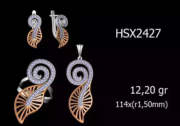 Women Rings Earrings Pendants STL OBJ FBX Details