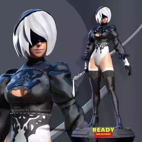 2B - Nier Automata new version 3D print model