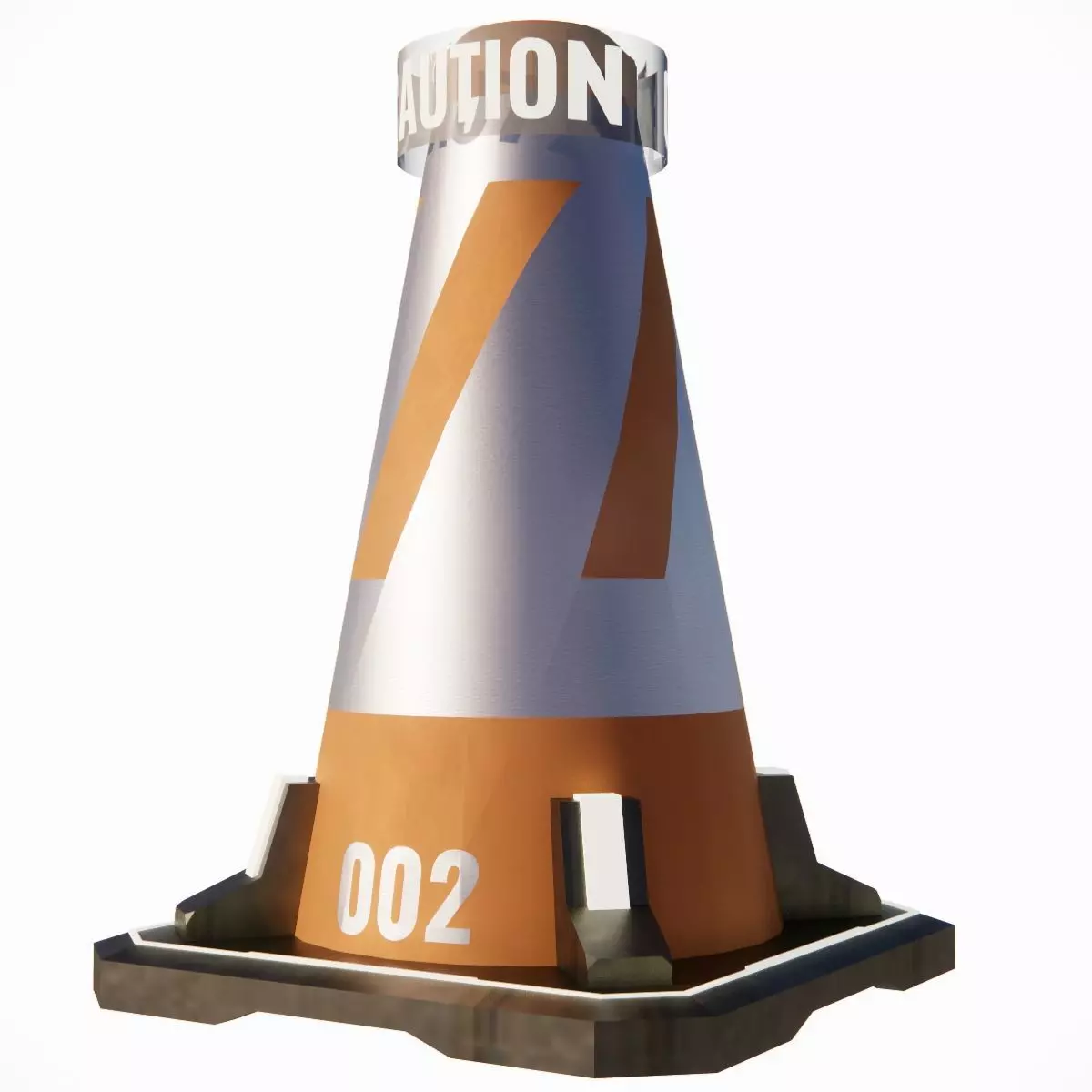 Sci-Fi Traffic Cone 002 Free 3D model_0