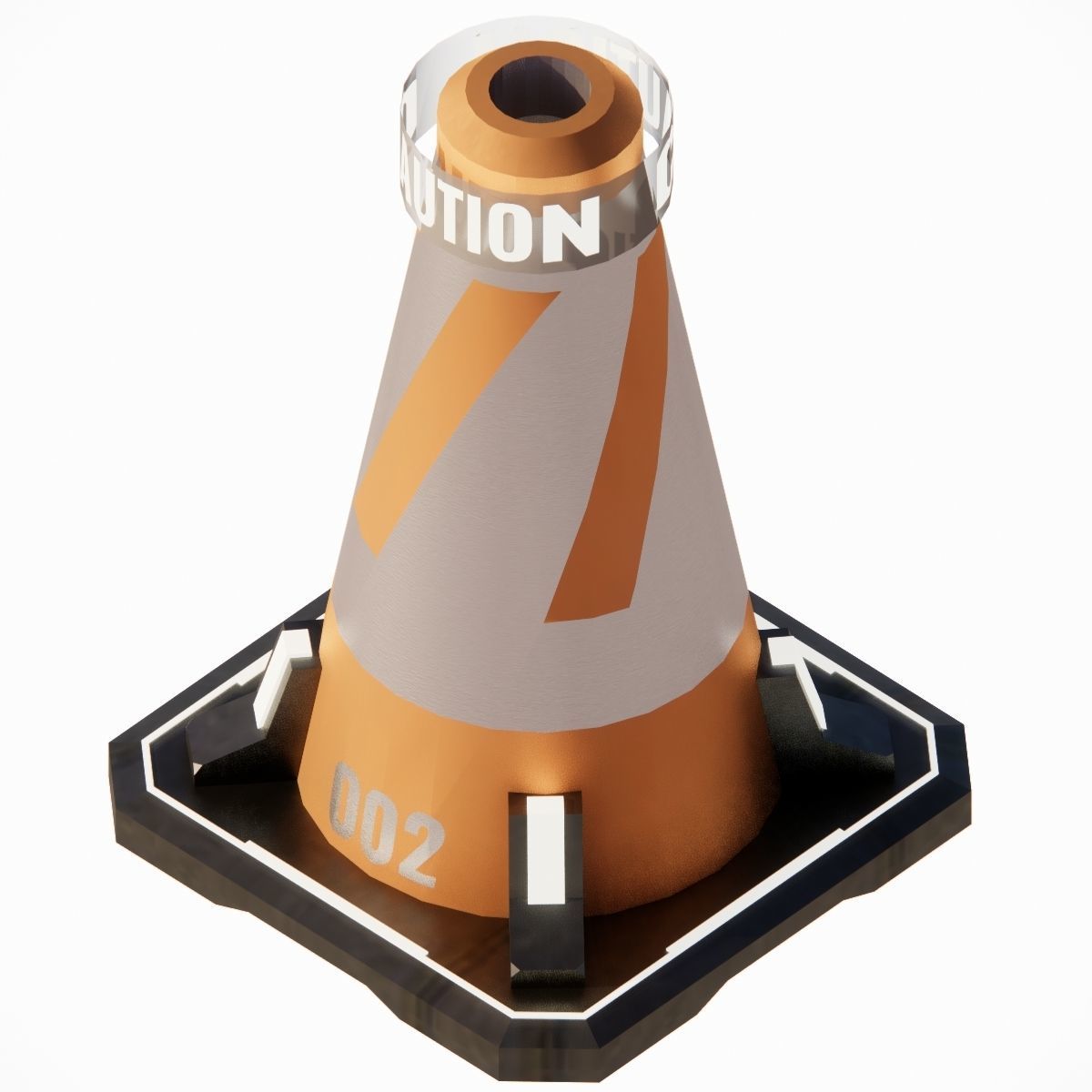Sci-Fi Traffic Cone 002 Free 3D model_1