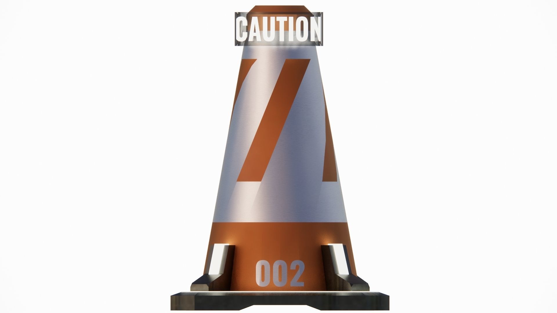 Sci-Fi Traffic Cone 002 Free 3D model_6