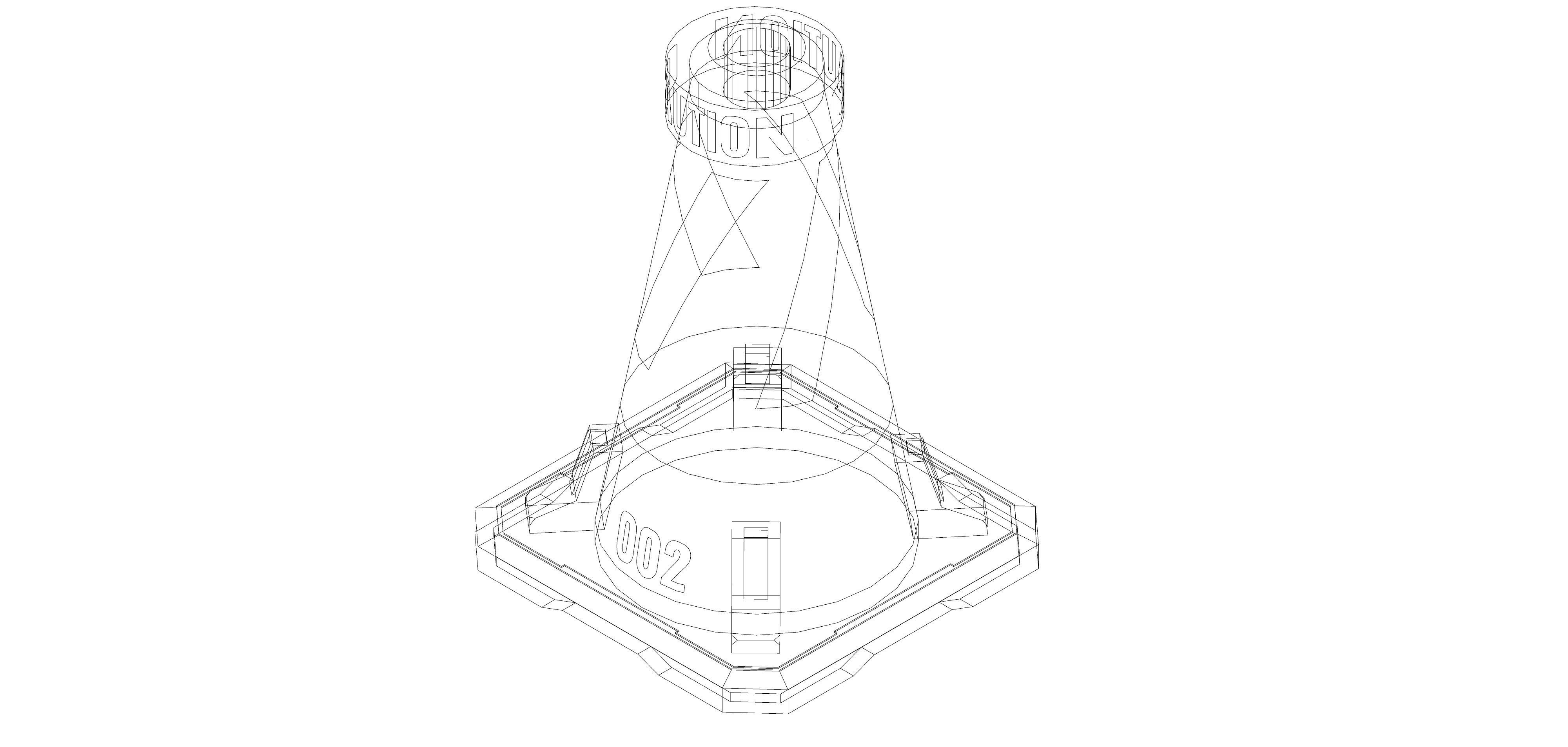 Sci-Fi Traffic Cone 002 Free 3D model_15