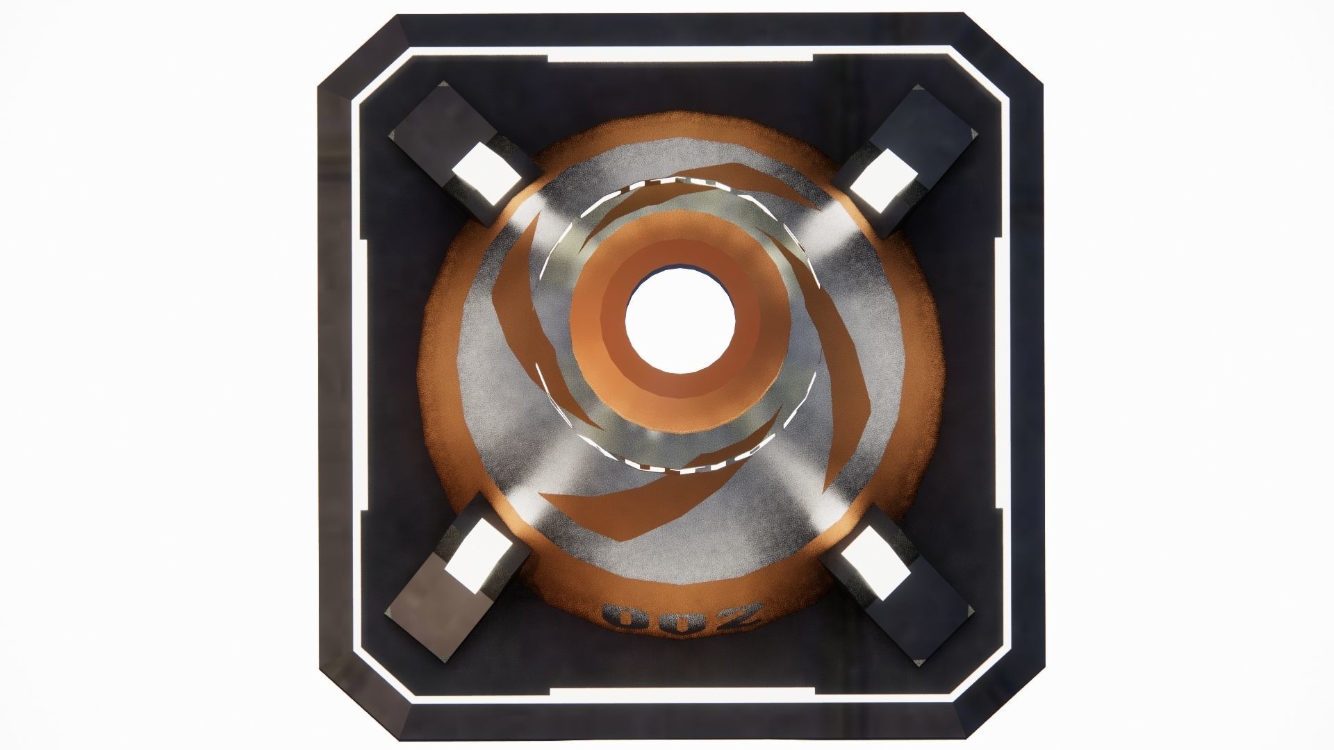 Sci-Fi Traffic Cone 002 Free 3D model_5