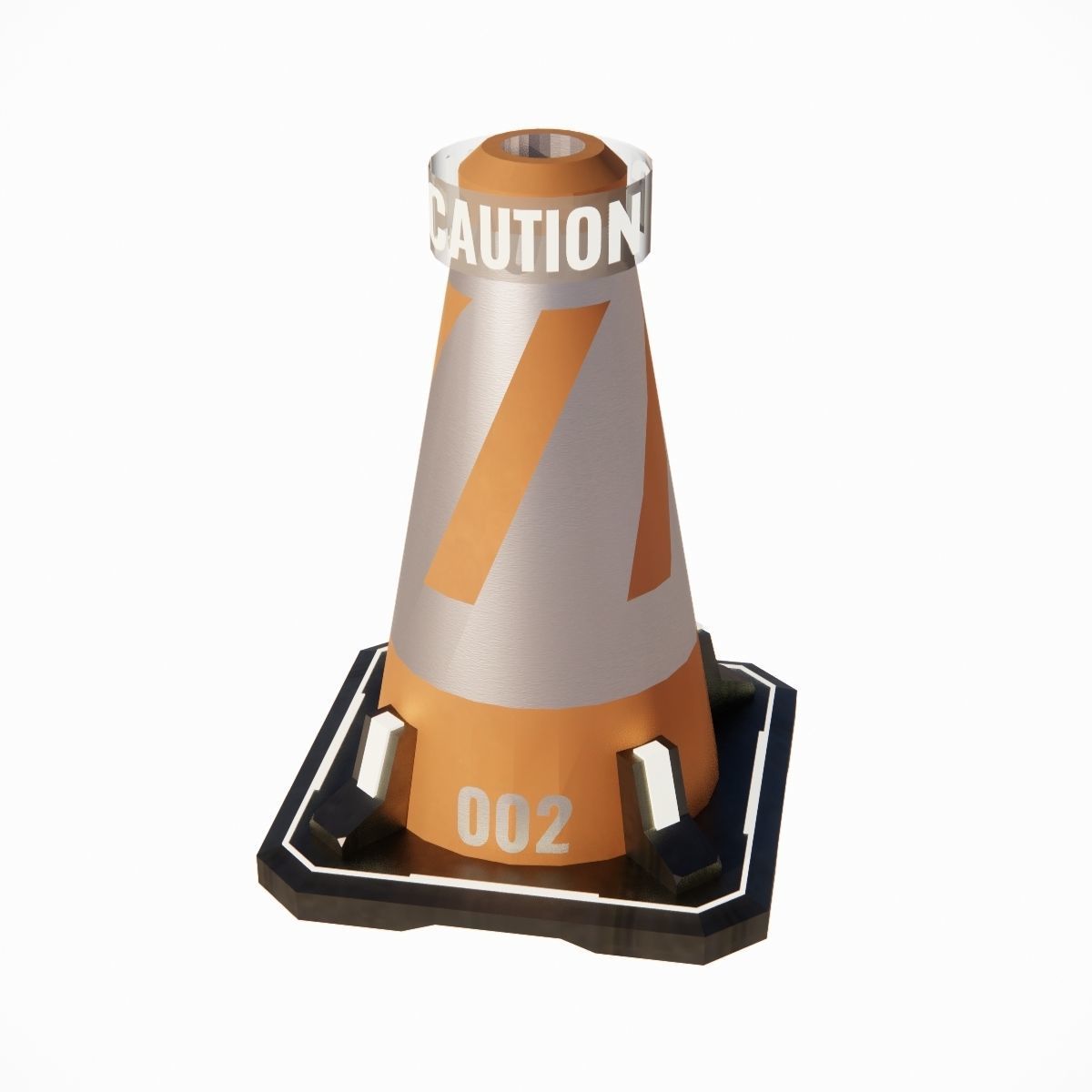 Sci-Fi Traffic Cone 002 Free 3D model_2