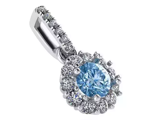 Royal Blue Pendant 2713 3D print model 