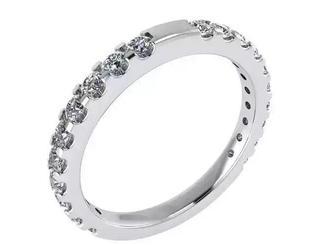 Round Diamond ring 2715 3D print model 