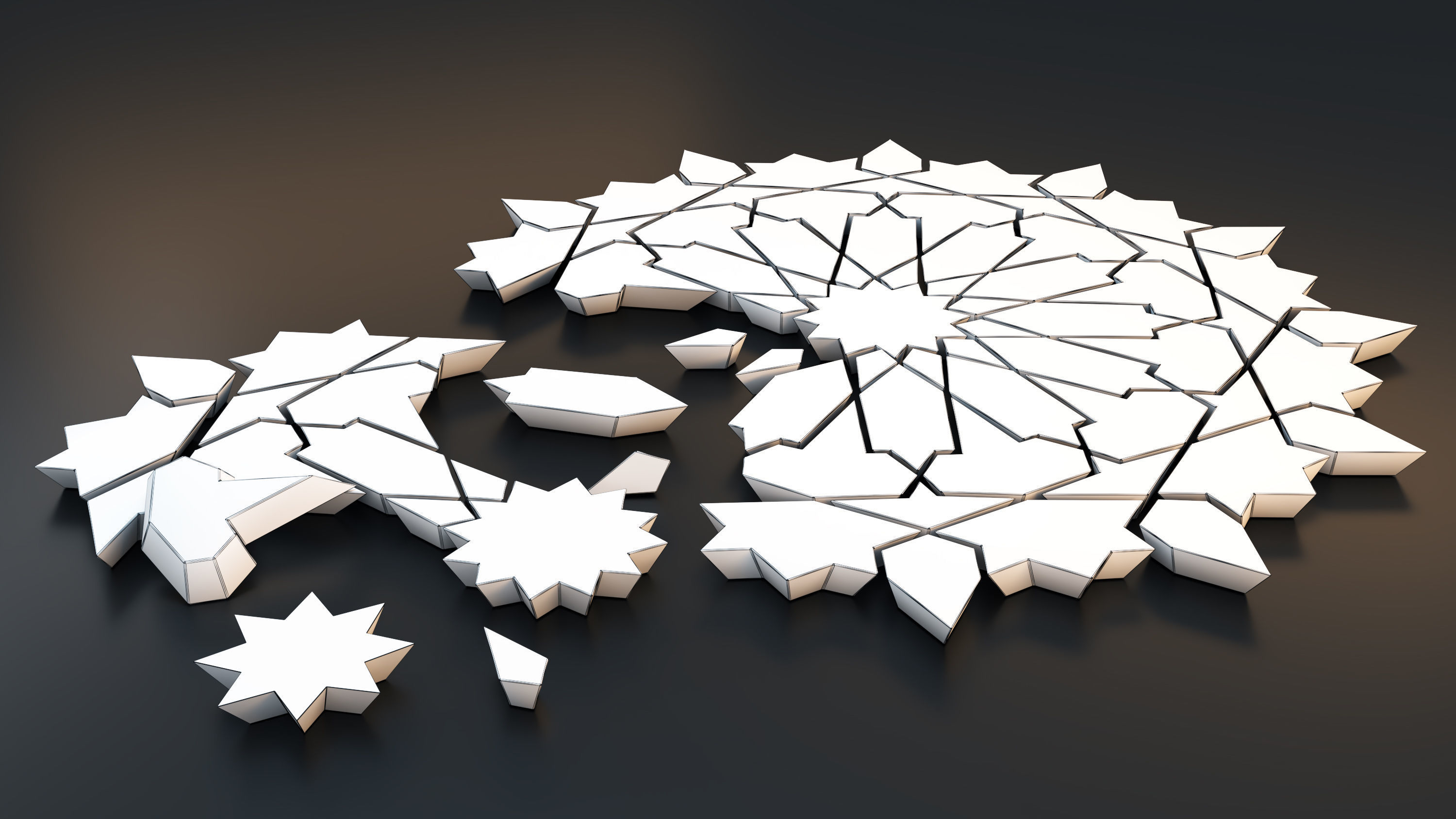 Moroccan zellige 3D print models STL 3D print model_2