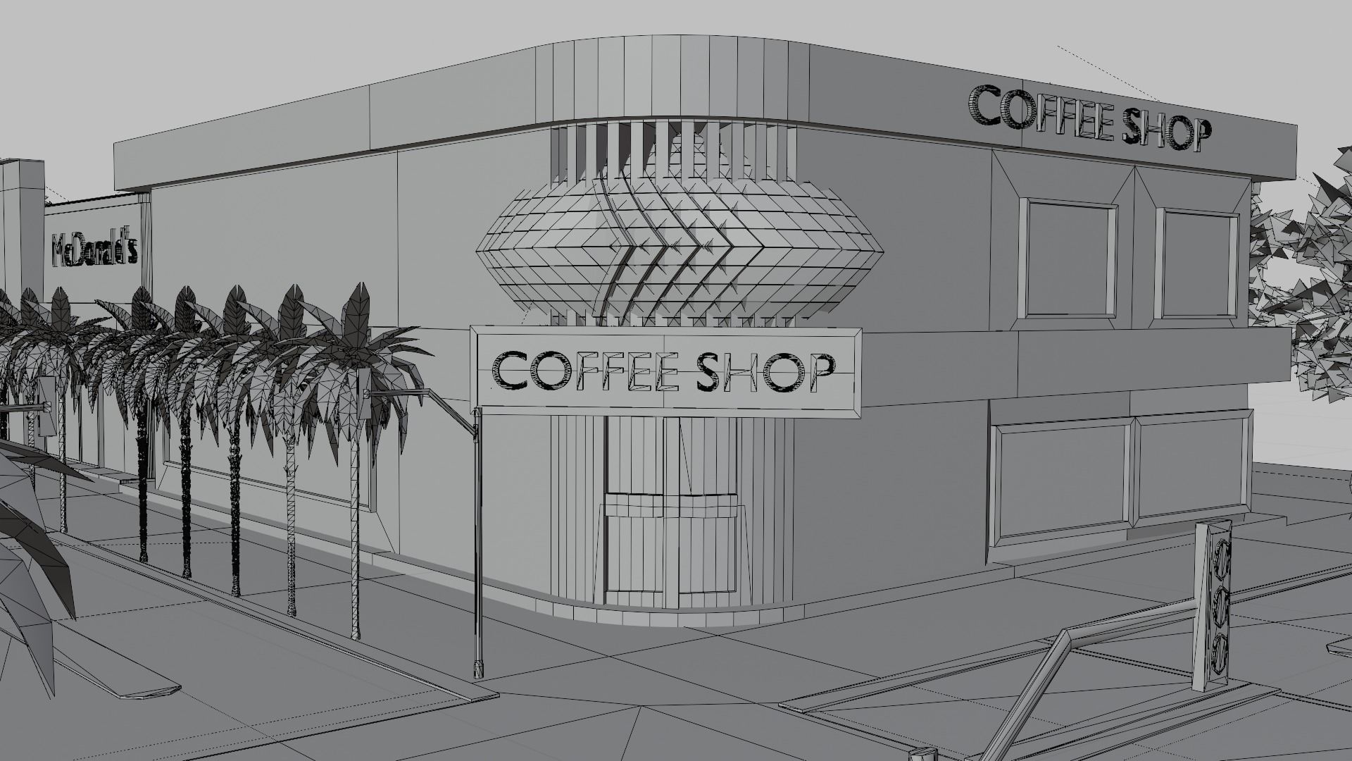 Los Angeles City Hollywood Sign Capitol Records USA California 3D model_41