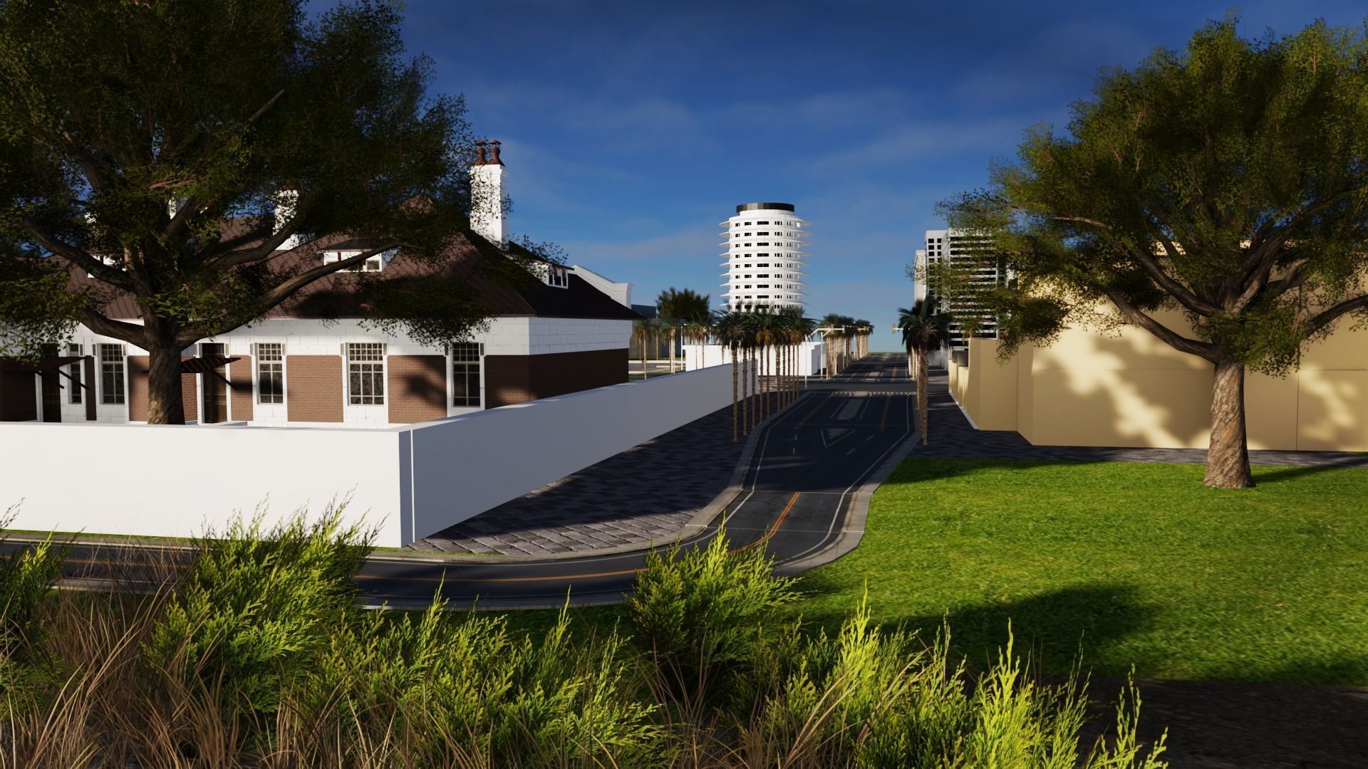 Los Angeles City Hollywood Sign Capitol Records USA California 3D model_37