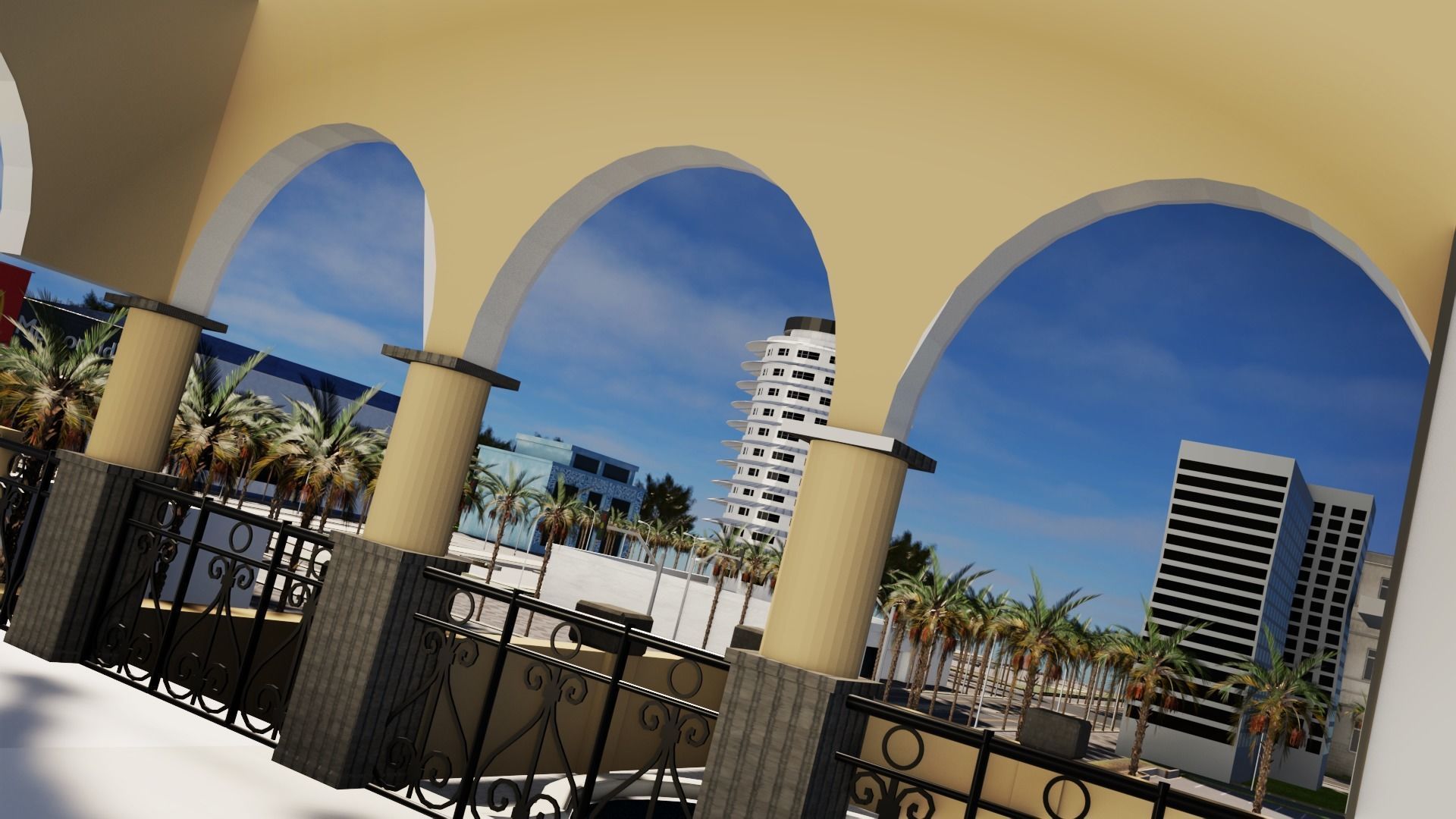 Los Angeles City Hollywood Sign Capitol Records USA California 3D model_33