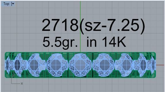 Diamond ring 2718 3D print model 3D print model_4