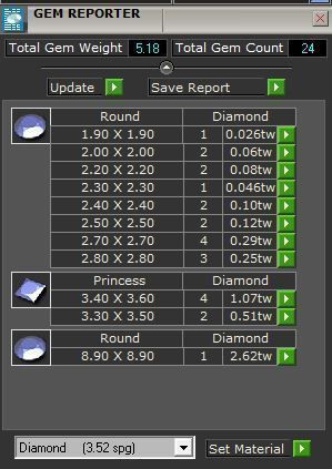 Green and white Diamond ring 2719 3D print model 3D print model_8