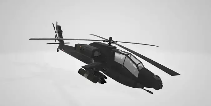 STL File - Attack Helicopter - 3D CAD Model