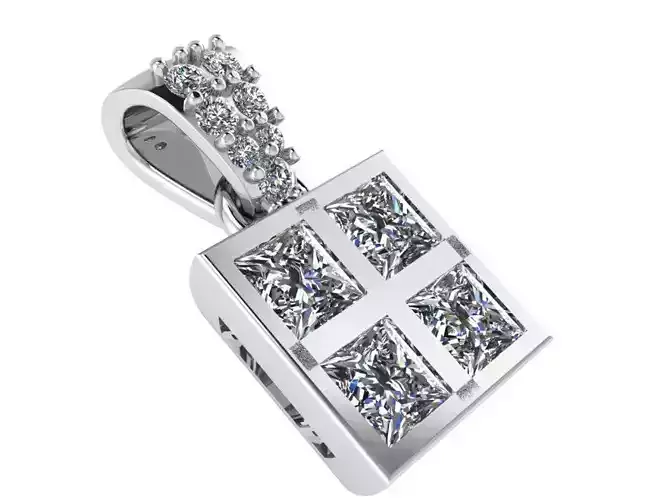 Square Pendant 2721 3D print model