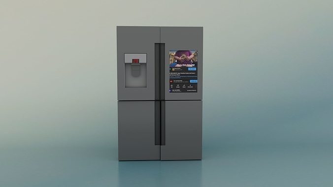 3D FRIDGE samsung refrigerator Low-poly 3D model
