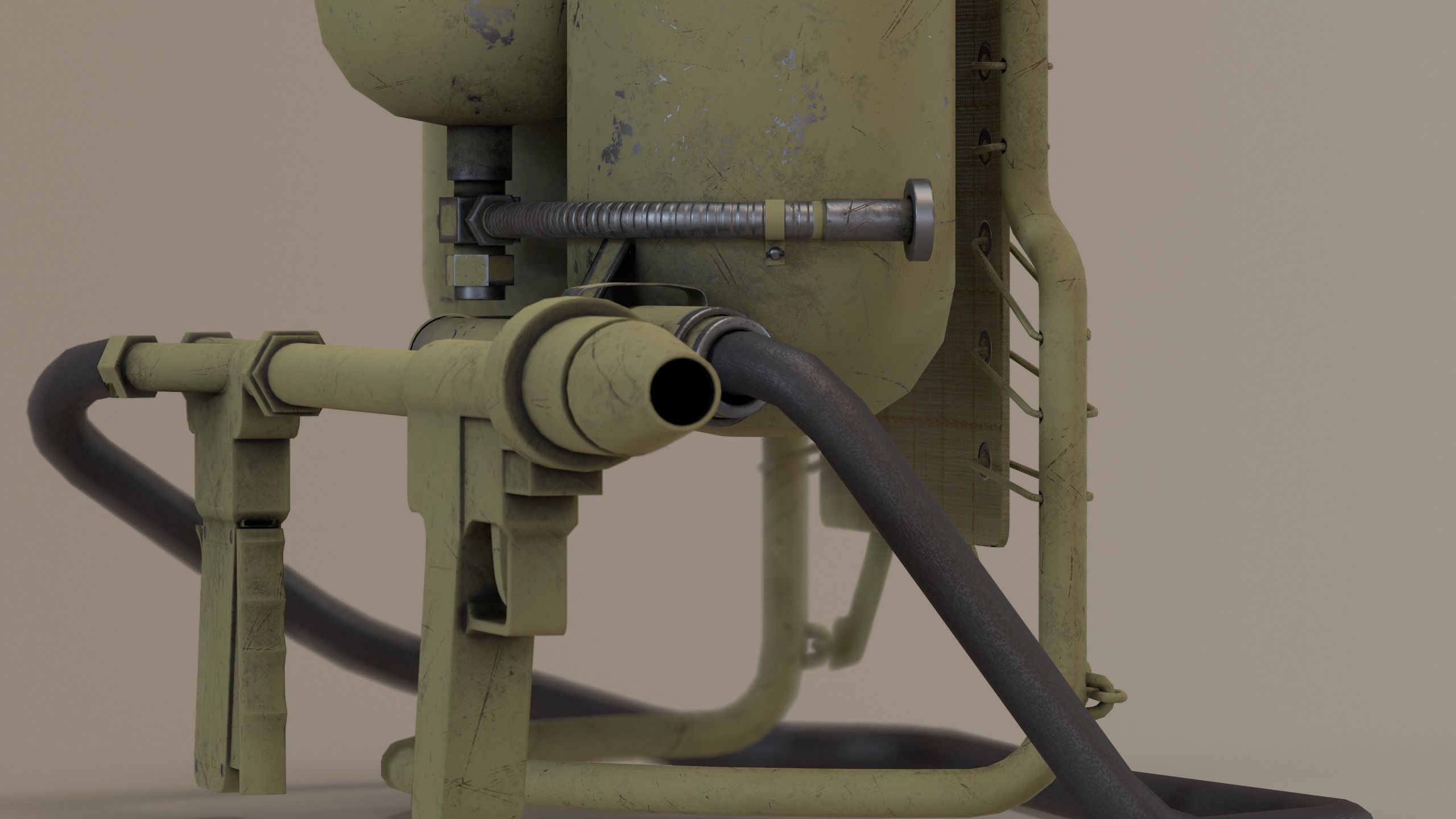 M2 Flamethrower Low-poly 3D model_3