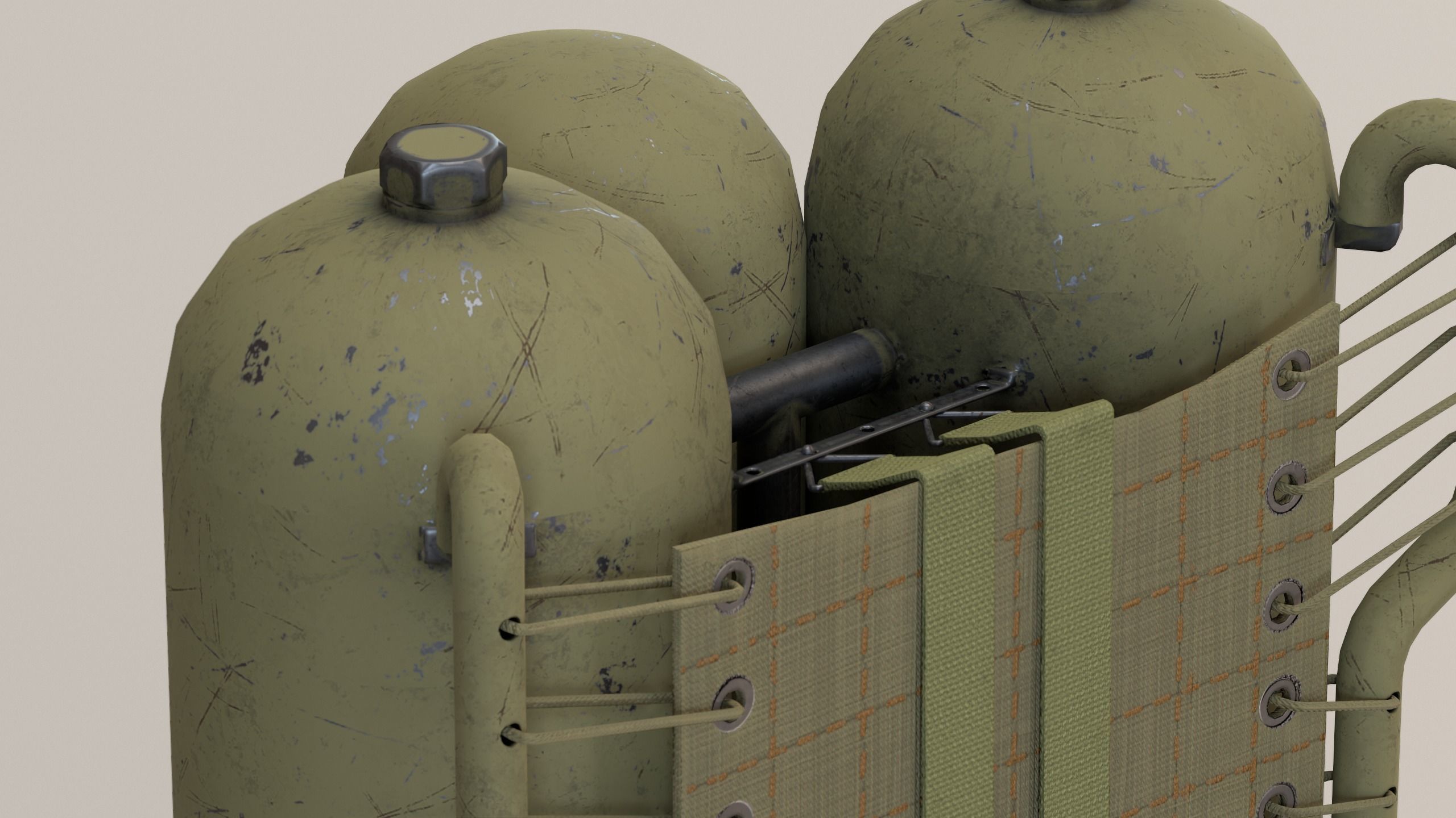 M2 Flamethrower Low-poly 3D model_4