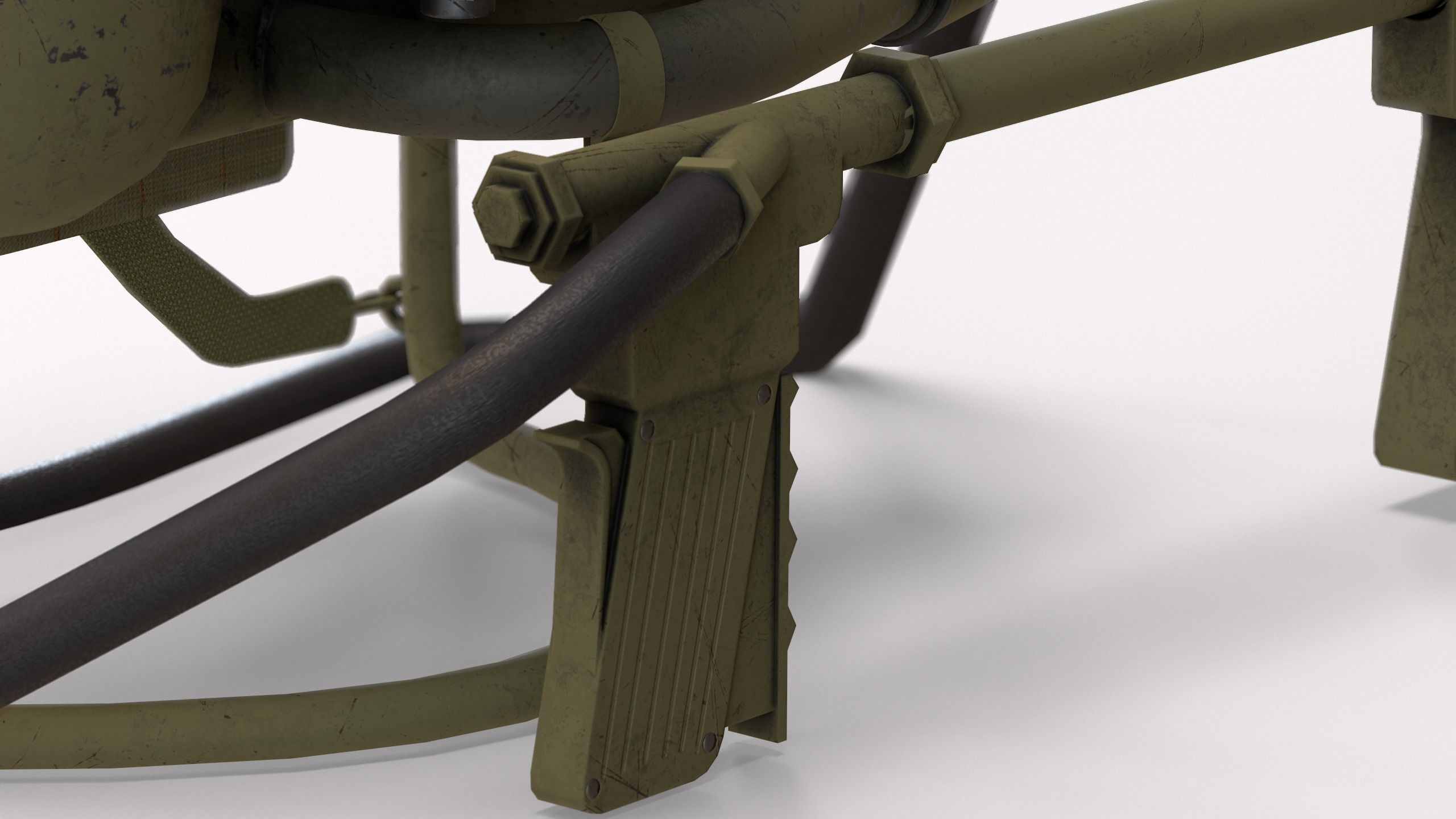 M2 Flamethrower Low-poly 3D model_5