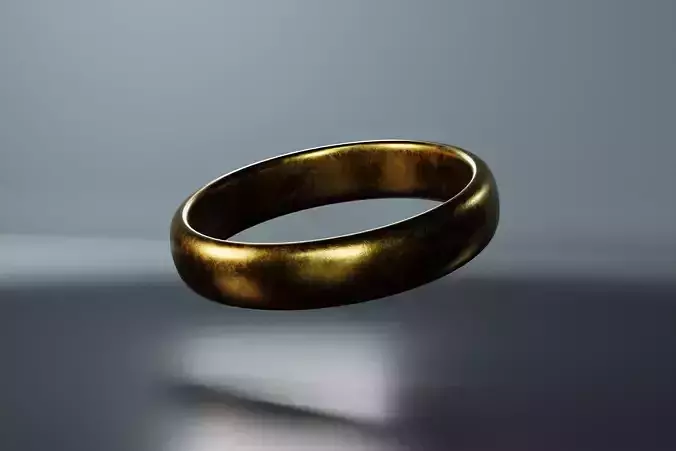 Old Golden Ring - Low Poly PBR Model