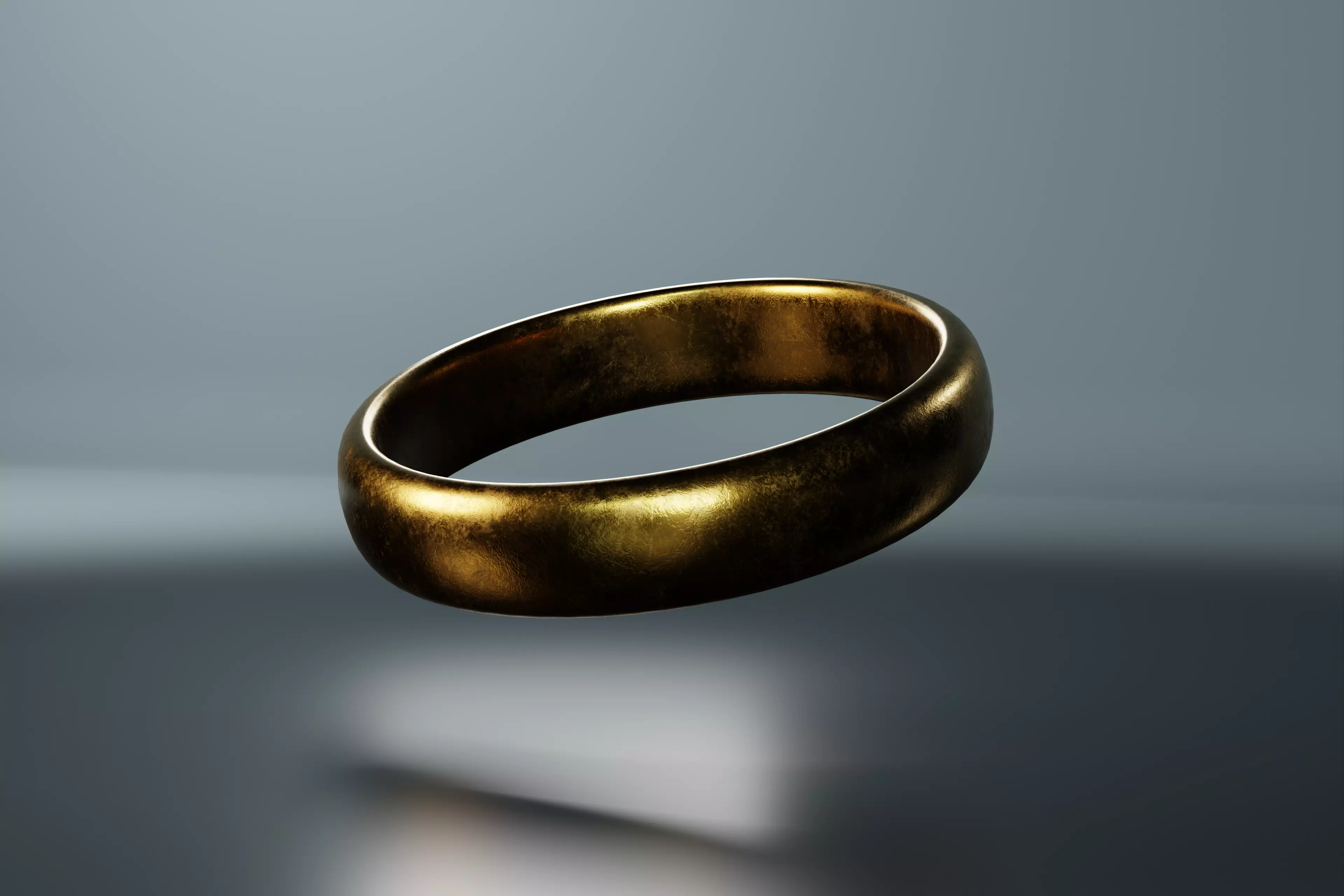 Old Golden Ring - Low Poly PBR Model Free low-poly 3D model