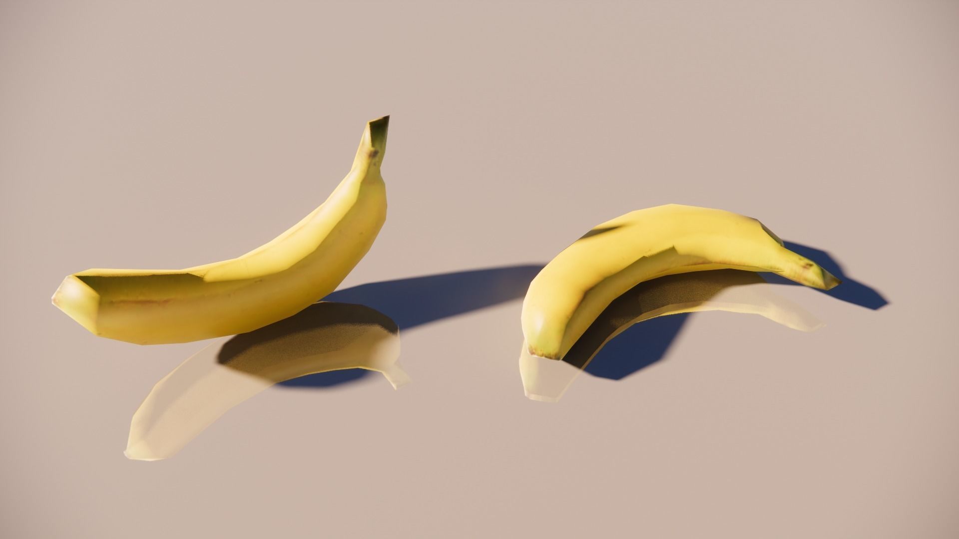 Banana model three bananas 3D model_3