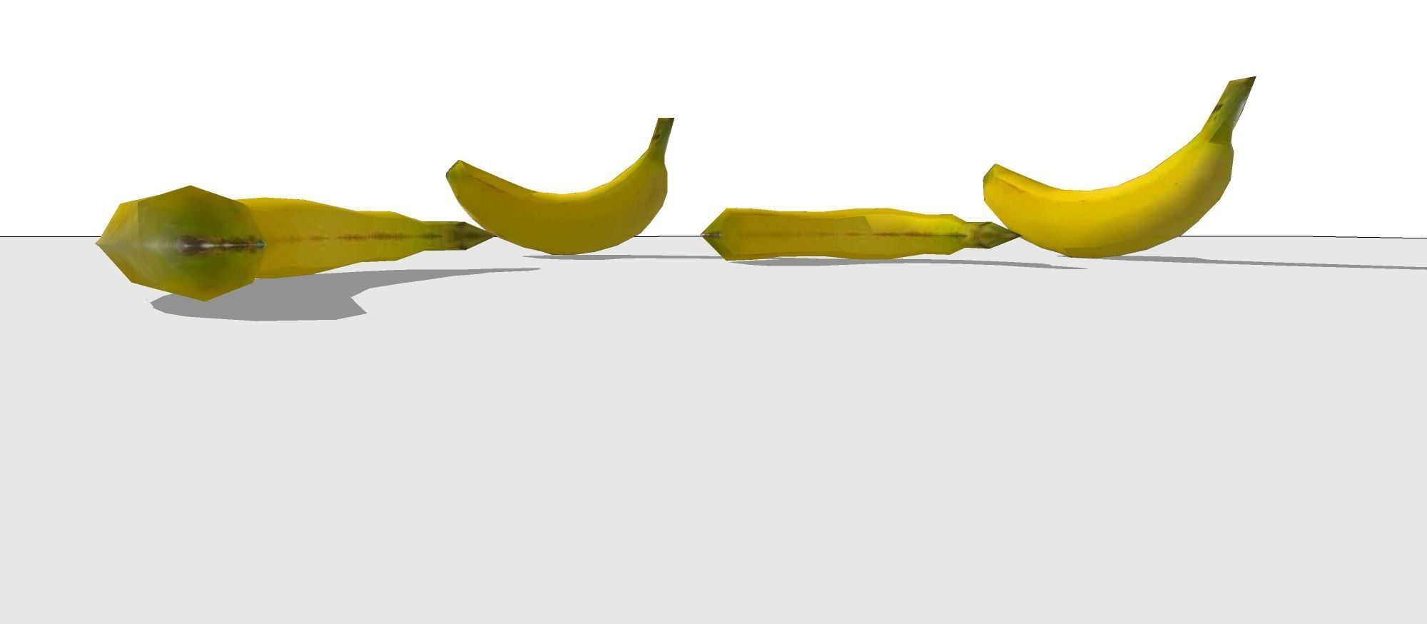Banana model three bananas 3D model_19