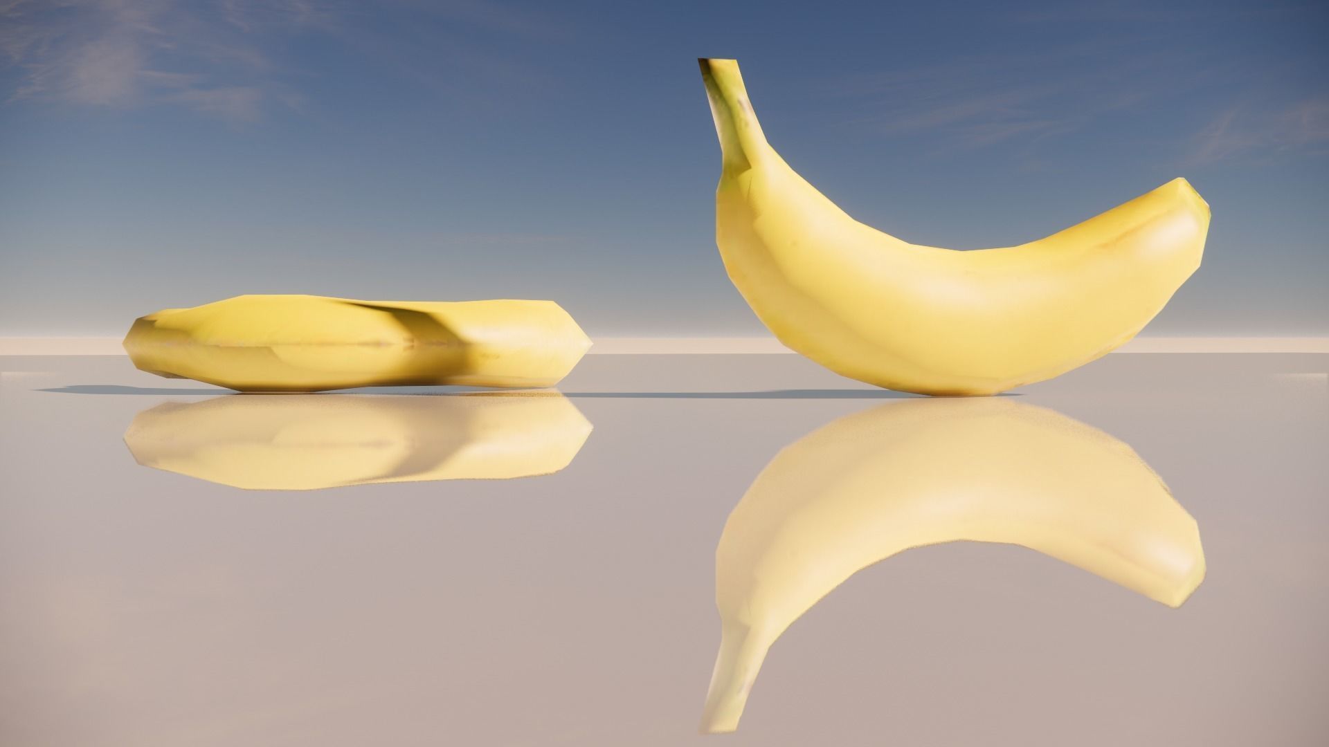 Banana model three bananas 3D model_1