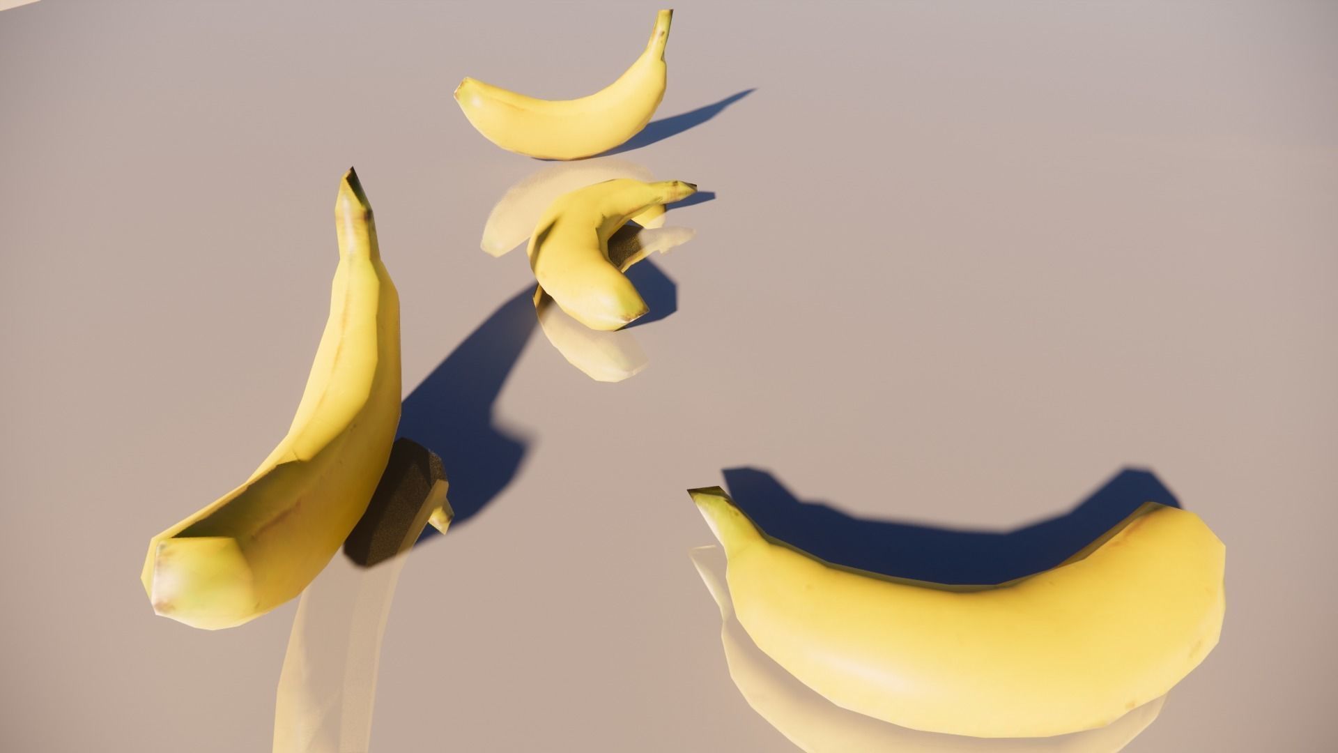 Banana model three bananas 3D model_8