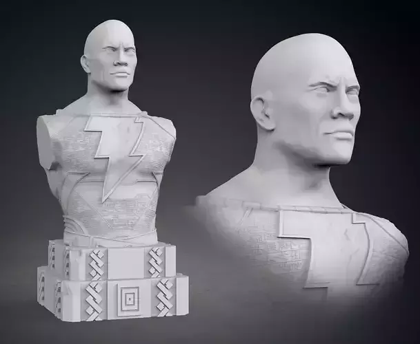 Black Adam Bust 3D print model