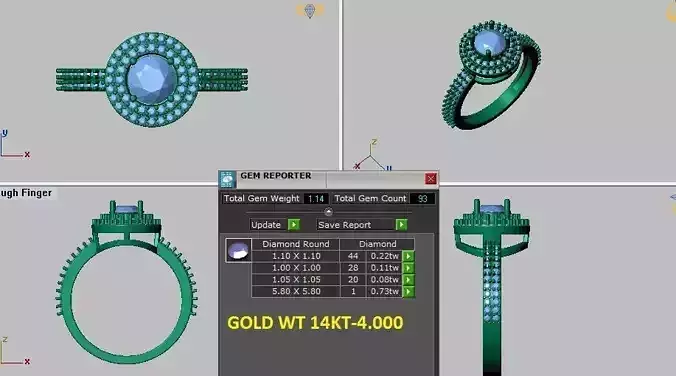 double halo engagement ring